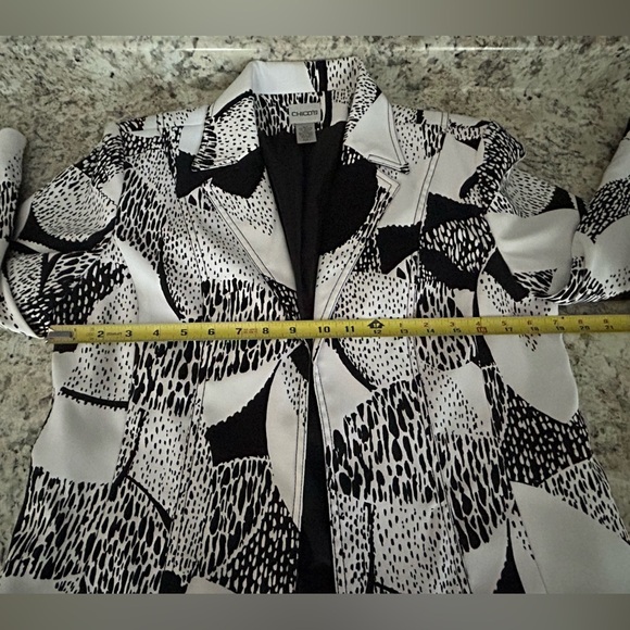 Chicos Design Blazer Jacket Coat Size Med - Picture 7 of 8